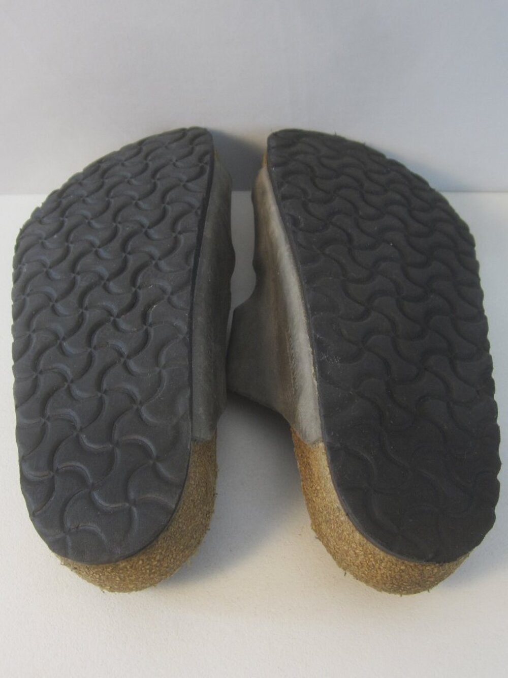 Birkenstock Arizona Unisex 42 Medium Gray Leather Double Strap Sandals Men - Picture 3 of 11